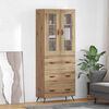 vidaXL Highboard-Schrank mit Regal 2 pcs Artisan-Eiche Holzwerkstoff