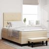 vidaXL Boxspringbett mit Matratze Creme 120 x 190 cm Stoff