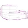 vidaXL Boxspringbett Hellgrau und Wei&szlig; 200 x 200 cm Cordstoff
