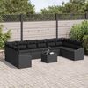 vidaXL Gartensofa-set mit Speicher Schwarz Poly-Rattan