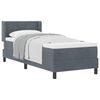 vidaXL Boxspringbett mit Kopfteil Dunkelgrau 200 x 80 cm Samt