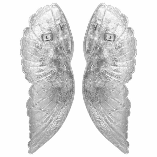 vidaXL Fl&uuml;gel-Skulptur Silber 17 x 5 x 59 cm Aluminium