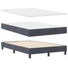 vidaXL Boxspringbett mit Matratze Dunkelgrau 120 x 190 cm Samt