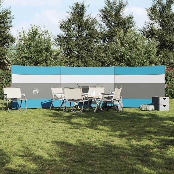 vidaXL Camping-Windschutz Blau 508x130 cm Wasserdicht