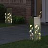vidaXL Solar LED Weg Licht 2 pcs Edelstahl Edelstahl