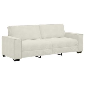 vidaXL 3-Sitzer-Sofa Creme 220x78x84 cm Samt