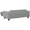 vidaXL Kindersofa mit Hocker Hellgrau 100x50x30 cm Samt