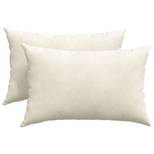 vidaXL Sofakissen 2 St&uuml;ck Creme 60 x 40 cm Cordstoff