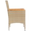 vidaXL Gartenst&uuml;hle mit Kissen 2 Stk. Beige Poly Rattan