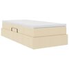 vidaXL Aufbewahrungsbett mit Matratze Creme 100 x 200 cm Polyester