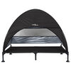 vidaXL Hochgelegtes Hundebett Schwarz 127 x 81 x 108 cm
