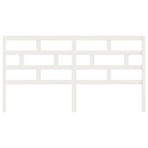 vidaXL Kopfteil Wei&szlig; 186x4x100 cm Massivholz Kiefer