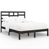 vidaXL Massivholzbett Schwarz 120x190 cm