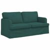 vidaXL Sofa 2 pcs Dunkelgr&uuml;n 162 x 80 x 85 cm Stoff