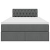 vidaXL Bett mit Stauraum und LED mit LED Dunkelgrau 120 x 200 cm Stoff