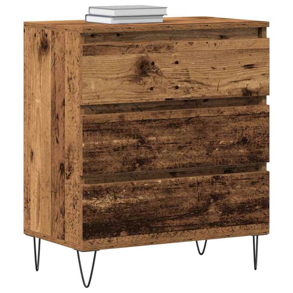 vidaXL Sideboard mit Schubladen Altholz 60 x 35 x 70 cm Holzwerkstoff