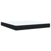 vidaXL Boxspringbett mit Matratze Schwarz 180x200 cm Samt