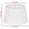 vidaXL Lampenschirm Wei&szlig; &Oslash;40x26 cm Korbweide
