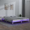 vidaXL Massivholzbett mit LEDs Wei&szlig; 180x200 cm
