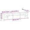 vidaXL TV-Schrank mit LED-Leuchten R&auml;uchereiche 200x36,5x40 cm