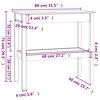 vidaXL Konsolentisch Wei&szlig; 80x40x75 cm Massivholz Kiefer