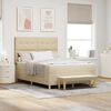 vidaXL Boxspringbett mit Matratze Creme 160 x 200 cm Stoff