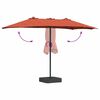 vidaXL Gartenparasol Terrakotta 385 x 209 x 244 cm Stoff