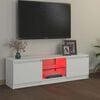 vidaXL TV-Schrank mit LED-Leuchten Wei&szlig; 120x30x36 cm