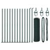 vidaXL Sechseckzaun mit Betonsockel 25 x 0,5 m PVC-beschichteter Stahl