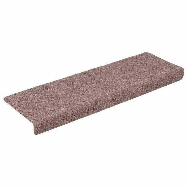 vidaXL Stufenmatten Selbstklebend 30 Stk. 65x21x4 cm Hellbraun Rechteckiger Rand