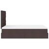 vidaXL Ottoman-Bett mit Matratze Dunkelbraun 120x190 cm Stoff