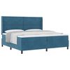 vidaXL Boxspringbett mit Kopfteil Blau 200 x 200 cm Samt