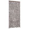vidaXL Insektenschutz-Vorhang Braun und Wei&szlig; 100x220 cm Chenille