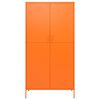 vidaXL Kleiderschrank Orange 90x50x180 cm Stahl