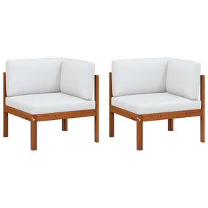 vidaXL Garten-Ecksofas 2-tlg. mit Kissen Holz Akazie & Seil