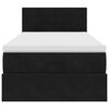 vidaXL Ottoman-Bett mit Matratze & LEDs Schwarz 90x200 cm Samt