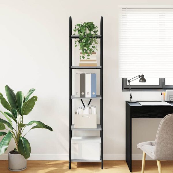 vidaXL B&uuml;cherregal Graues Sonoma 40 x 30 x 183 cm Holzwerkstoff