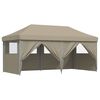 vidaXL Partyzelt Pop-up Taupe 580 x 292 x 315 cm Oxford-Stoff