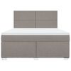 vidaXL Boxspringbett mit Matratze Taupe 180x200 cm Stoff