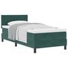 vidaXL Boxspringbett mit Matratze Dunkelgr&uuml;n 90 x 200 cm Samt
