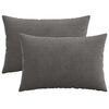 vidaXL Kissenbezug 2 pcs HEERLEN Dunkelgrau 30 x 50 cm Cord