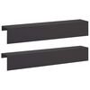 vidaXL Garten-Abdeckprofil 2 stk. 100 x 20 x 15 cm Stahl Schwarz
