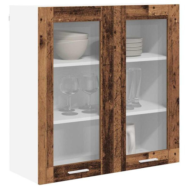 vidaXL H&auml;ngeschrank mit Speicher Altholz 80 x 31 x 80 cm Holzwerkstoff