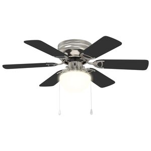 vidaXL Deckenventilator mit Licht &Oslash; 82 cm Schwarz