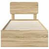 vidaXL Bettrahmen mit Kopfteil Sonoma-Eiche 100 x 200 cm Holzwerkstoff