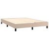 vidaXL Boxspringbett mit Matratze & LED Cappuccino-Braun 140x200cm