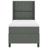 vidaXL Boxspringbett mit Matratze Dunkelgrau 80 x 200 cm Stoff