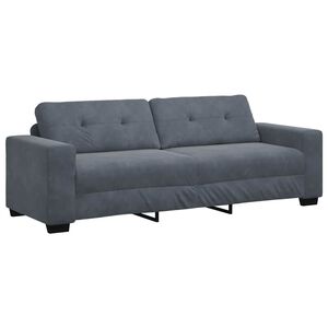 vidaXL 3-Sitzer-Sofa Dunkelgrau 180 cm Samt