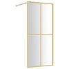 vidaXL Duschwand f&uuml;r Begehbare Dusche mit ESG Klarglas Golden 90x195cm