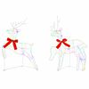 vidaXL Weihnachtsrentier 2 stk. 40 LEDs Mehrfarbig 43 x 19 x 65 cm